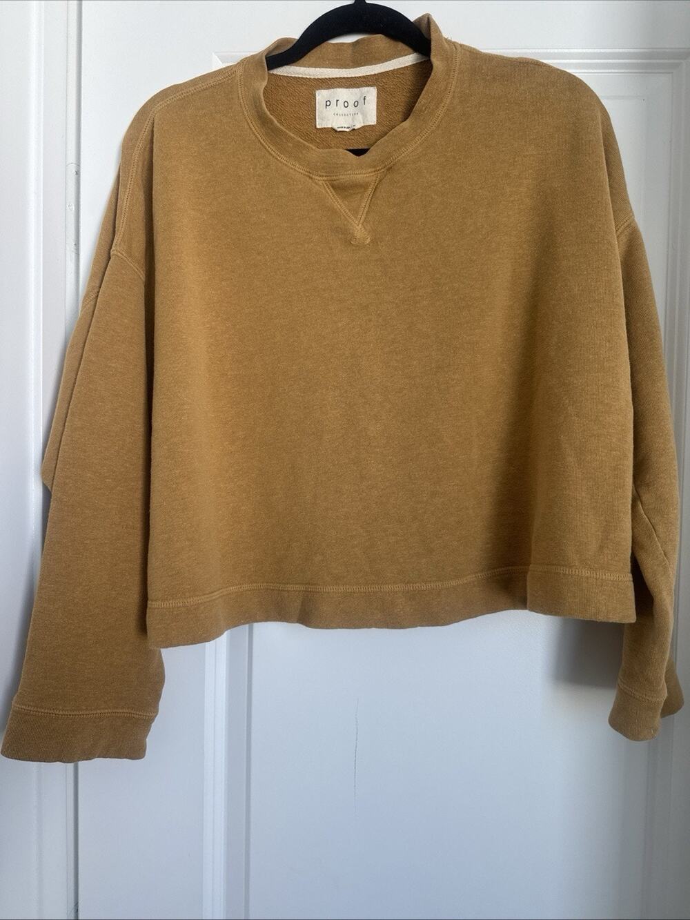 Proof Collective Restructured Hemp Organic Cotton Mustard Oversized Women’s XS